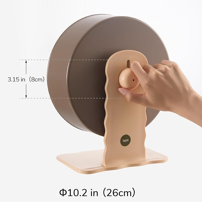 Quiet Hamster Wheel 10.2 Inch Dual-Bearings Silent Small Animals Running Exercise Wheel Height Adjustable for Syrian Hamsters, Gerbils, Rats, or Other Small Pets, Avocado Green