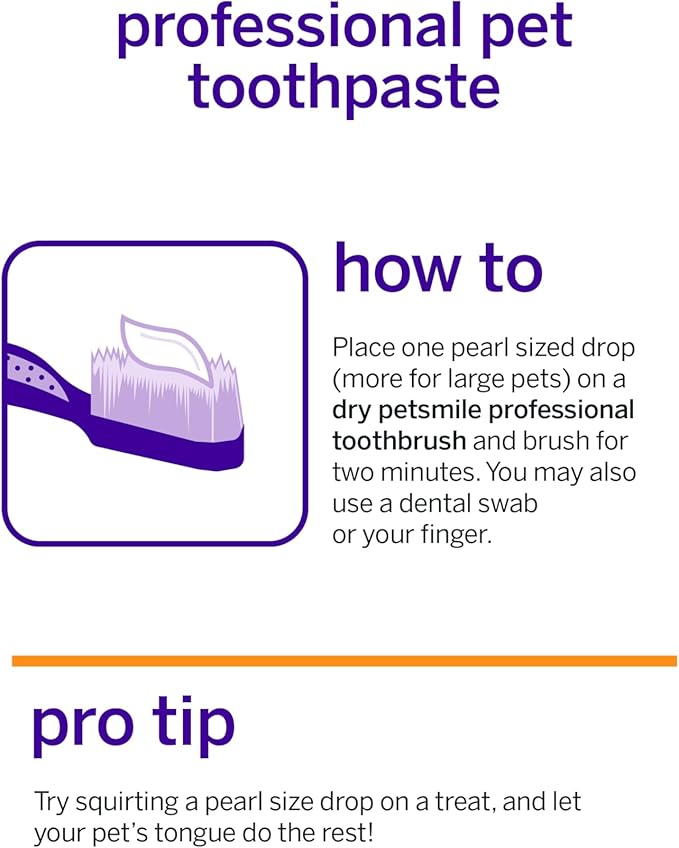 Petsmile Professional Pet Toothpaste for Cats & Dogs - Only VOHC Accepted Toothpaste - Clinically Proven to Control Plaque & Tartar Calprox Formula (Say Cheese, 4.2 Oz)