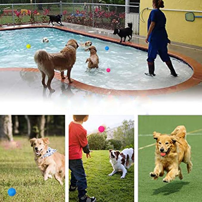 Dog Toys ，Dog Balls for Small Medium Large Dogs Squeaky Toy Balls 3 Pcs