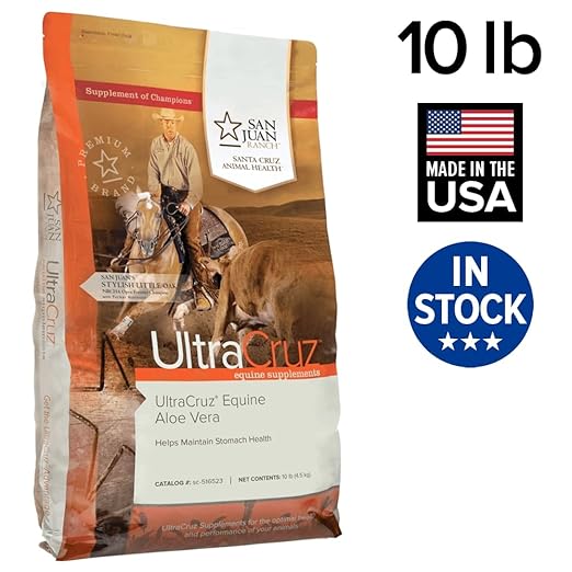 UltraCruz-sc-516523 Equine Aloe Vera Supplement for Horses, 10 lb, Pellet (162 Day Supply)