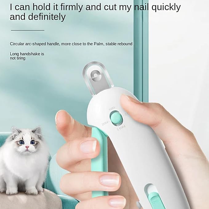 Celery Pets Nail Clippers, Adjustable Claw Clippers for Cats, Round-Hole Trimmer with Dust Storage, Safe Pet Claw Clipper Grooming Tool, Adjustable Nail Cutter for Small Large Cat/Dog (2*Blue)