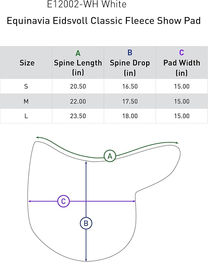 Equinavia Eidsvoll Close Contact English Saddle Pad | Horse Saddle Pad with Shock Absorbing Fleece Top | Hook & Loop Billet Straps, Secure Fit | Breathable for All Riding Styles