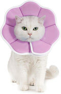 Avont Soft Cat Recovery Cone Collar, Adjustable Lightweight Kitten E-Collar for Small Dogs, Comfortable Neck Donut Stop Licking Scratching After Surgery -Purple(XS)