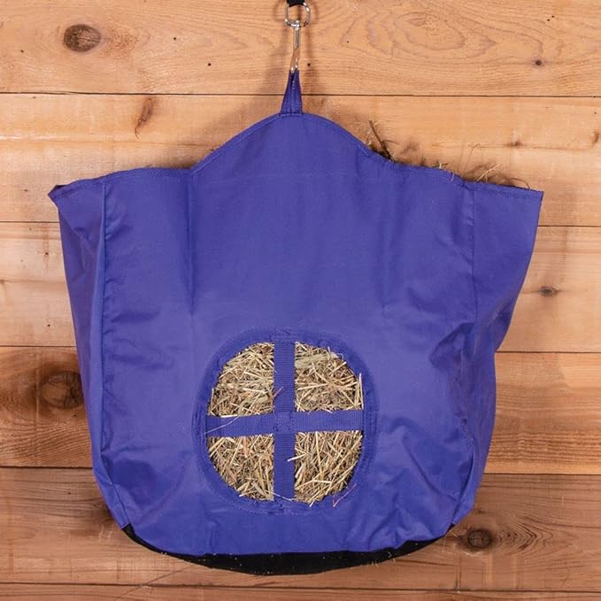Dura-Tech Nylon Hay Bag for Horses | Color Black | Enhances Digestion with Slow Consumption | Minimizes Hay Waste | Extremely Durable 600 Denier PVC Construction