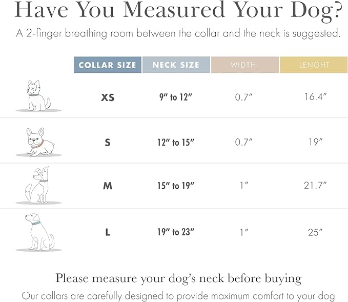 Cupertino Dog Collars, Harnesses & Leashes Made from Vegan Leather with Dog Tracker Device Holder Adjustable Dog Collar - Color Blue, Medium