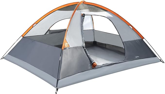 Amazon Basics Camping Tent, 3-Season Dome Design with Rainfly