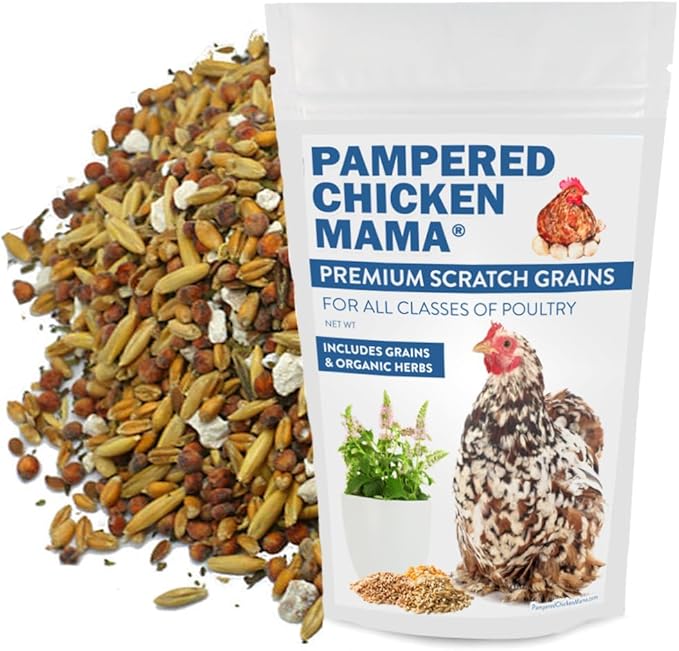 Pampered Chicken Mama Chick Feed - Premium Chicken Scratch Treat - High Protein & Calcium Grower Feed for Laying Hens (10 lbs)