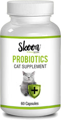 Skoon Probiotics Cat Supplement (60 Capsules) - Chicken & Tuna Flavored - Improves Gut Health, Immunity, Skin Conditions, and Litterbox Smell