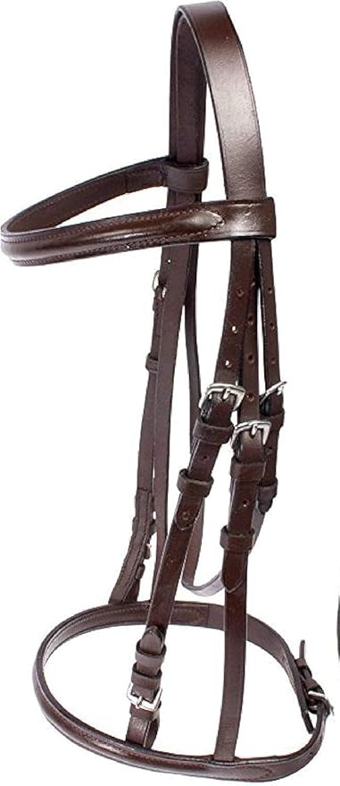 Leather English Riding Horse Saddle Starter Kit Brown Saddle Combo Pack Set of 7 pcs