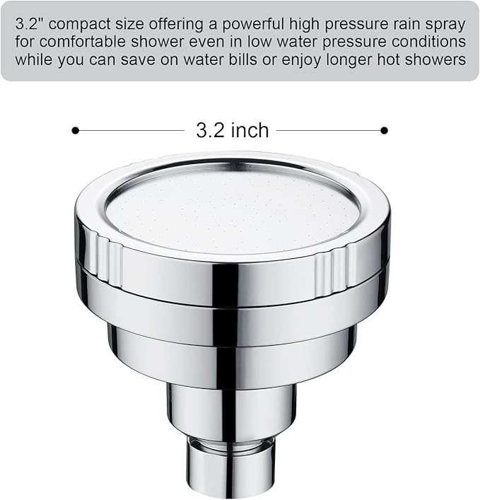 High Pressure Rain Shower Head, Angle Adjustable