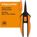 Fiskars 6" Pruning Scissors for Flowers, Buds, Weeds and Small Plants, Garden Snips with Resin Resistant Nonstick Stainless Steel Blades, Gardening Trimmers with Comfortable Handle
