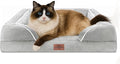 Comfort Expression Small Dog Beds Waterproof Cat Beds Orthopedic Foam Sofa Beds for Small Dogs Comfy Pet Bed with Washable Removable Cover & Non-Slip Bottom(XX-Small,Grey White)