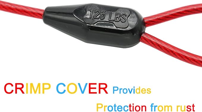 Petest 40ft Tie-Out Cable with Crimp Cover for Heavy Dogs Up to 125 Pounds