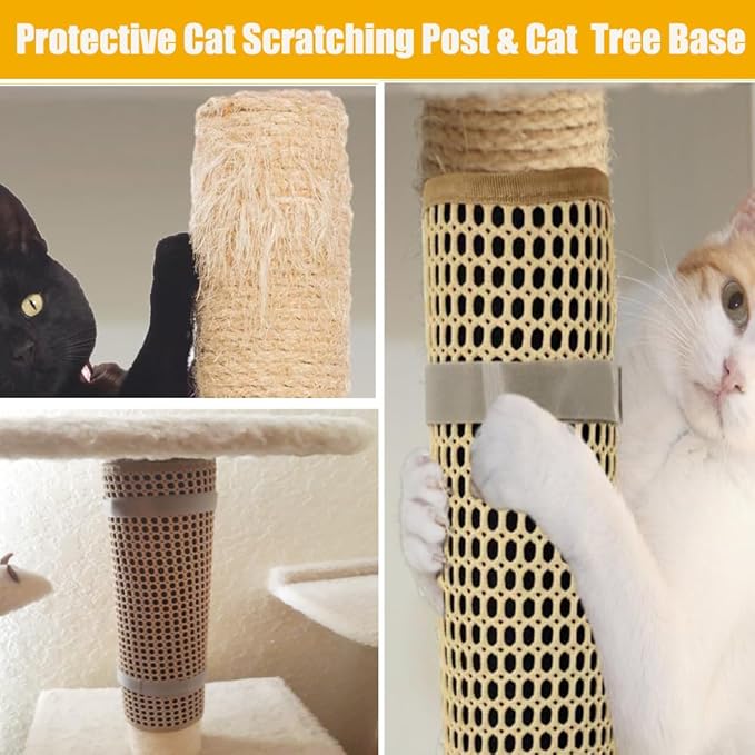 Cat Nail File Scratcher Wrapped Around a Scratching Post, Scratch Pad with 80 Aluminum Oxide Grit, Helps Trim Cat's Nails