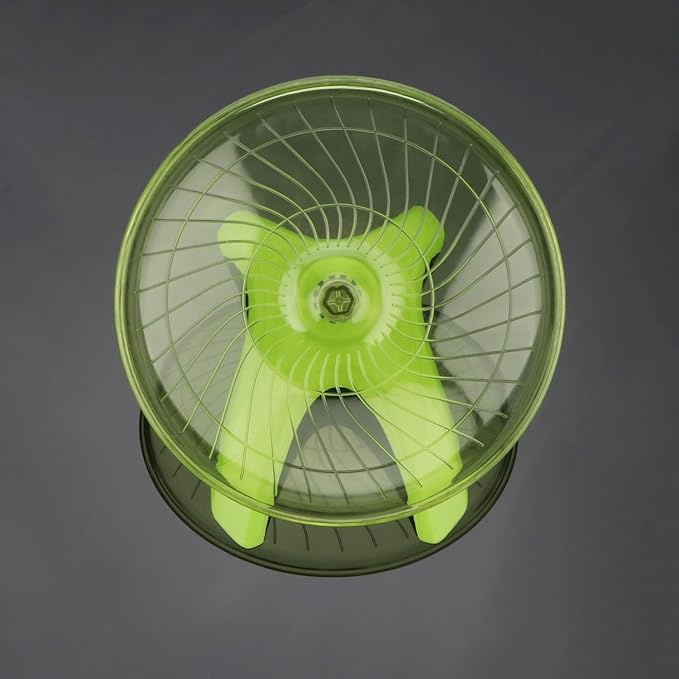 Hamster Wheel Flying Saucer Silent Exercise Wheel Running Wheel for Hamsters, Gerbils, Mice and Other Small Pets, Silent Hamster Running Wheel (Green)