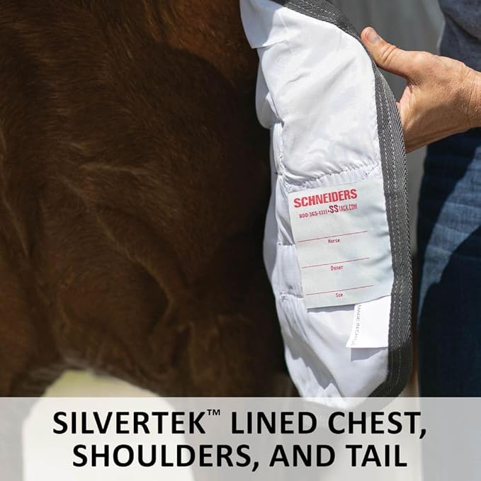 Schneiders Soft Interlock Mesh II Horse Fly Sheets | Superior UV & Insect Protection | Versatile Euro Fit Option | Reflective Safety Design
