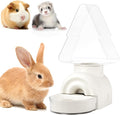 mini&moe Rabbit Water Bottle - 17.6oz Guinea Pig Water Bottle No Drip for Cage Automatic Gravity Silent Hanging Bunny Water Dispenser with Floating Bowl for Hamster, Gerbils, Ferret, Chinchilla