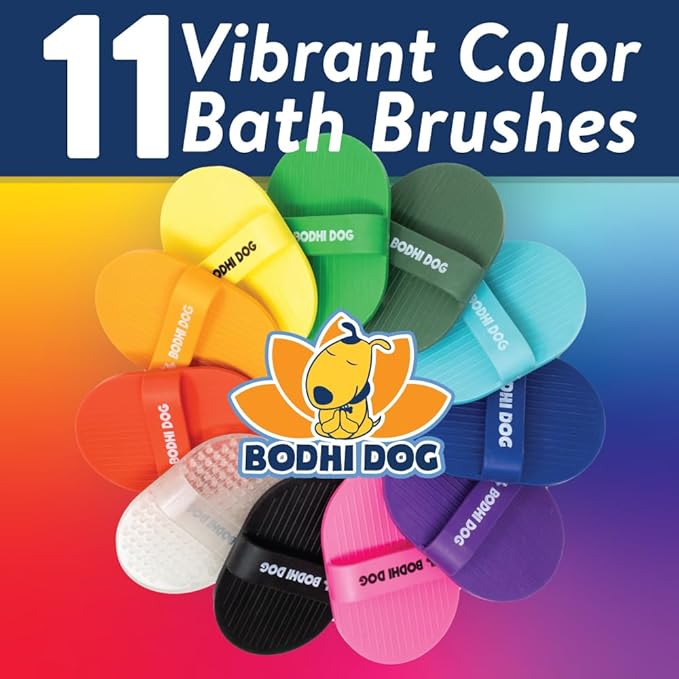 Bodhi Dog Shampoo Brush - Pet Grooming & Bath Supplies for Cats and Dog Bath Brush for Long & Short Hair - Premium Scrubber for Shower, Bathing & Massage - (One Pack, Pink)