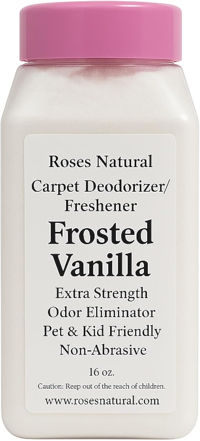Carpet Deodorizer and Freshener, Inspired by Ice Vanilla Woods, Extra Strength, Pet & Kid Safe, Vanilla Pumpkin Scent, 16 oz (Frosted Vanilla)