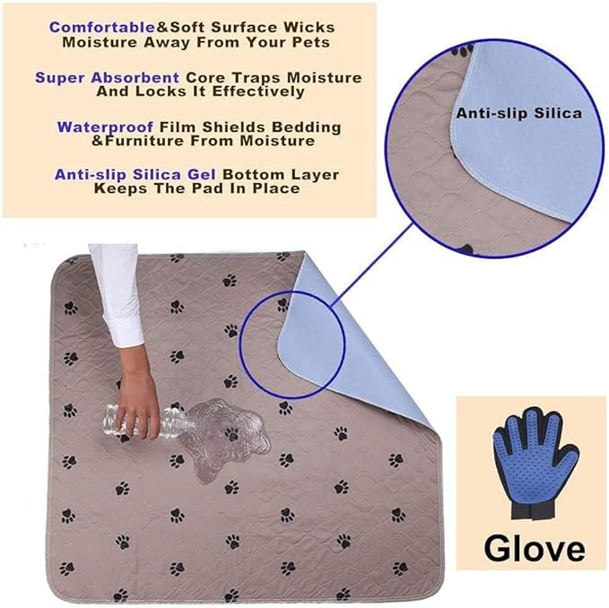 Washable Dog Pee Pads 72"X96",Puppy Pads,Reusable Pet Training Pads,Waterproof Pet Pads for Dog Bed Mat,Super Absorbing Whelping Pads
