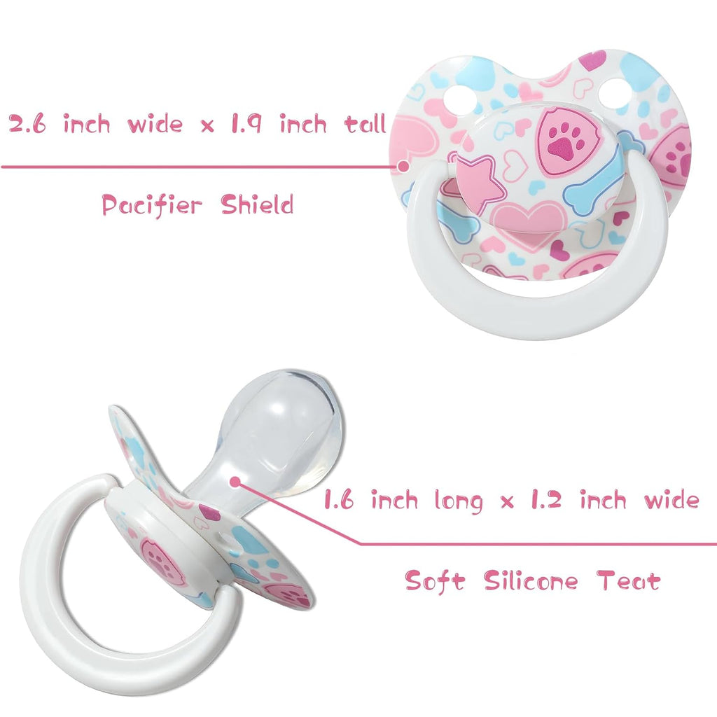 Adult Sized Pacifier Large Shield Pacifiers Butterfly Shaped Cute Printed Pacifier