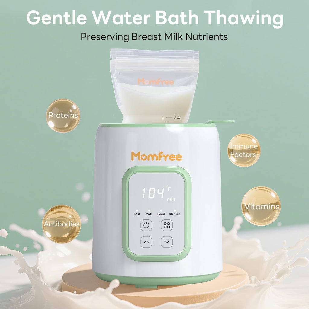 Bottle Warmer, 8-in-1 Fast Baby Bottle Warmer, Grey | for Breastmilk and Formula, Accurate Temperature Control, Automatic Shut-Off, Multifunctional for All Bottles