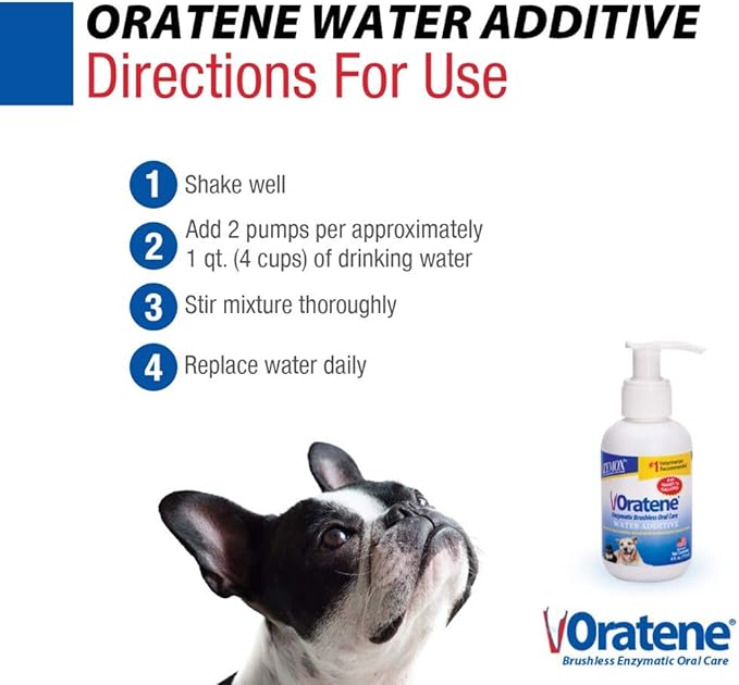 PET King Brands Zymox Oratene Water Additive Enzymatic Brushless Oral Care, 4 Ounces
