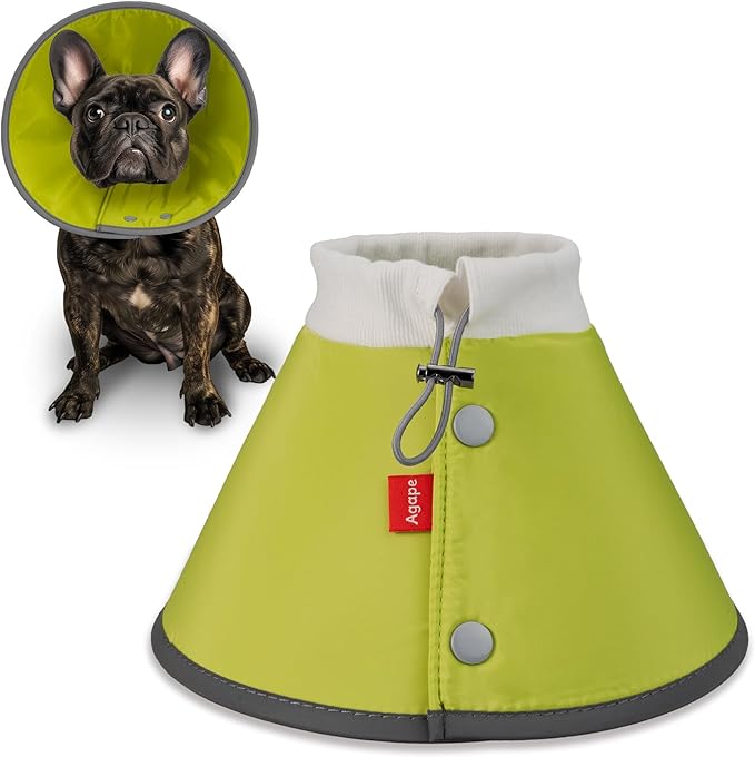 Agape Soft Dog Cone for Small Dogs & Cats, Comfy Dogs Recovery Collar After Surgery, Adjustable E Collar Alternative to Stop Licking, Protective Elizabethan Collars for Pup, Comfortable Dog Cones