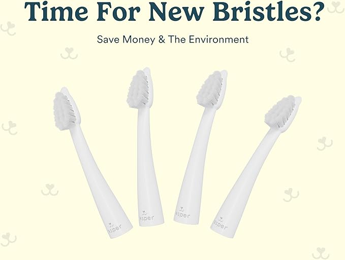 Jasper Microbrush Cat Toothbrush, Soft-Bristled Toothbrush Kit for Felines & Small Dogs, Non-Slip Handle with 2 Replaceable Brush Heads, Use with Cat Toothpaste (Microbrush, Brush Heads Only)