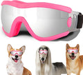 Medium Dog Sunglasses with Adjustable Strap UV Protection, Winproof Puppy Sunglasses, Suitable for Dogs Eyes Protection，Soft Dog Goggles