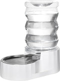 RIZZARI Automatic 7L Pet Waterer,Gravity Stainless Steel Water Dispenser, 100% BPA-Free, Large Capacity Water Feeder for Cats and Medium and Large-Sized Dogs (White,7L)