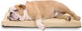 K9 Ballistics Tough Ripstop Orthopedic Dog Crate Bed - Durable Pad with Washable Cover, for Wire Crates, Tie-Downs Included, Size: Medium 35"x22", Sandstone