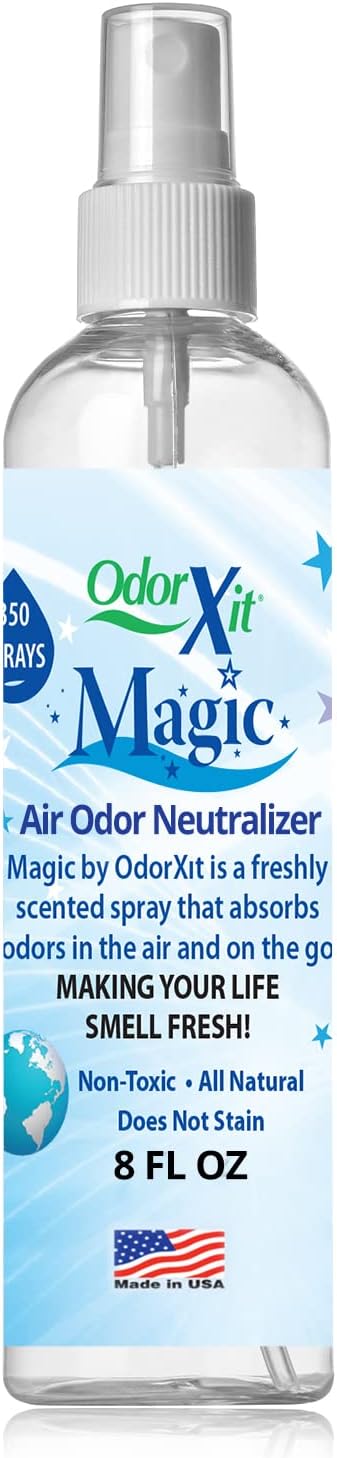 Odor Eliminator Concentrate (4oz) + Magic Air Odor Neutralizer Spray (8oz) – Natural & Safe Odor Removal for Pets, Home & On-the-Go