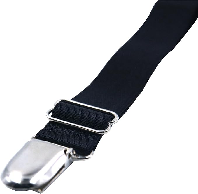 Loosco [4 Packs Elastic Adjustable Women's Boot Straps Pant Stirrups with Extra Heavy Sturdy Clip