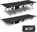 ONETIGRIS SUPRANUBIS Camping Cot, Height Adjustable with Cot Leg Extenders, Strong Support 330lbs, Lightweight Comfortable Folding Bed for Camping, Hiking, Travel, Truck, Beach, Office Nap