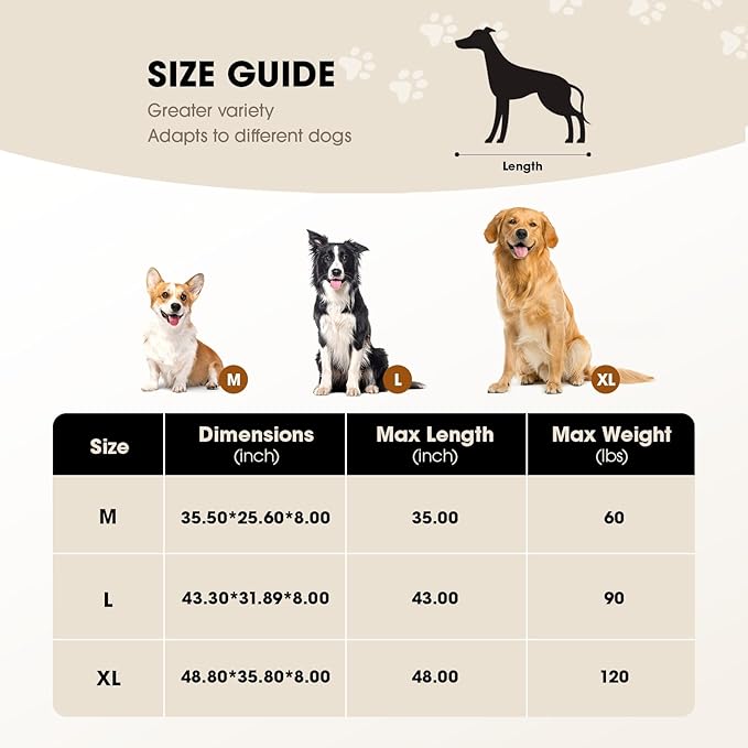 Elevated Dog Bed, Raised Outdoor Dog Bed for Medium Sized Dog, Portable Cooling Pet Cot with Breathable & Washable Mesh, Indoor & Outdoor Pet Hammock with Skid-Resistant Feet.