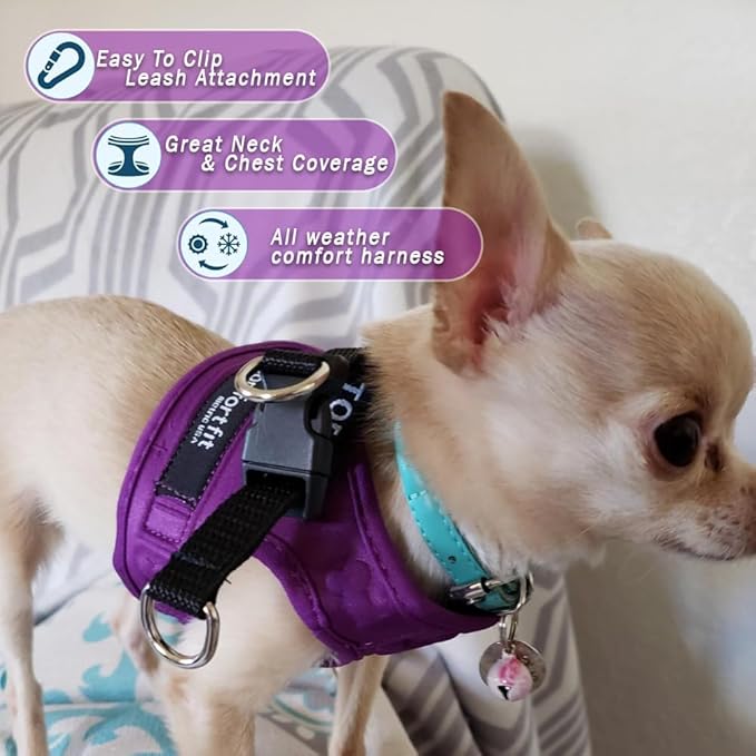 Comfort Fit Dog Harness No Pull with Adjustable Buckles Soft Padded Reflective Choke Step-in Pet Vest with Easy Control Handle for Small Medium Large Dogs & Puppies for Walking Running Training