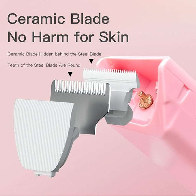 6 Pack Ceramic Blades Replacement for Dog Grooming Clippers, Detachable Pet Clipper Blades for Dogs,Cats Hair Trimming