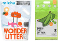 Tofu Cat Litter Natural Clumping Tofu Cat Litter 5.5lb/88oz 5 Scents (Original + Wonder Litter, 2 Pack)