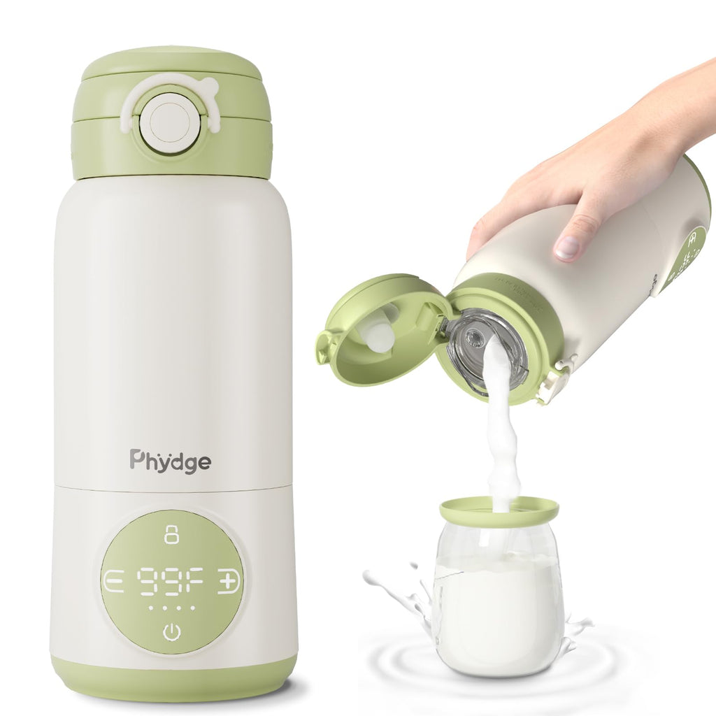Portable Bottle Warmer for Travel,12.5oz Cordless Baby Milk Warmer on The go for Formula,Breastmilk,Water,3 Mins Fast Heating & Precise Temp Control Travel Essential
