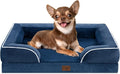 Comfort Expression Small Dog Beds Waterproof Orthopedic Foam Dog Sofa Beds for Small Dogs Comfy Pet Bed with Washable Removable Cover & Non-Slip Bottom(X-Small,Navy Blue)