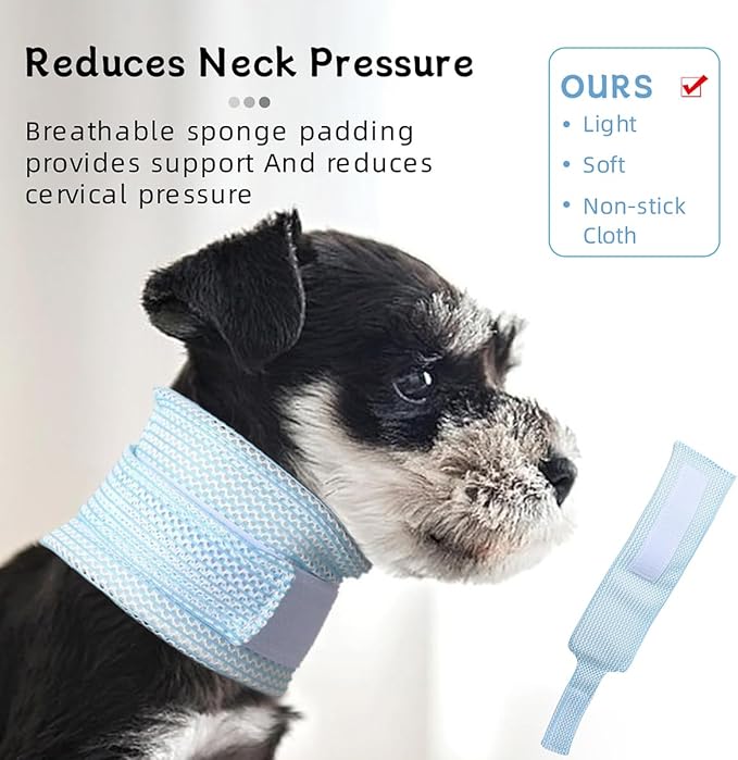 Cat Neck Brace Cover - Breathable & Adjustable Elizabethan Collar for Post-Surgery Recovery Anti-Scratch Anti-Lick Protection, Cervical Cone for Small Medium Large Dogs Puppies Kittens (X-Large,Pink)