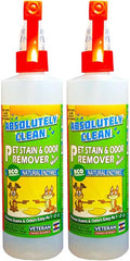 Absolutely Clean Amazing Pet Odor Eliminator for Home, Professional Strength: Natural Enzymes Remove Most Stains in 60 Seconds -Dog/Cat Urine, Vomit, Bile, Feces, Grass, Blood, Drool, More -USA Made