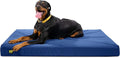 K9 Ballistics Tough Ripstop Orthopedic Rectangle Dog Bed Removable Washable Cover, Solid Orthopedic Foam for Size XL X-Large Dogs 54"x38", Blue Quartz