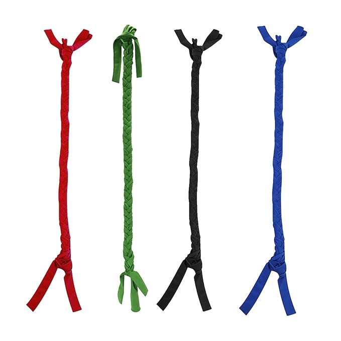 Ponytail Horse Tail Bag, 3 Tube Durable Braid-in Tail Bag (Blue)