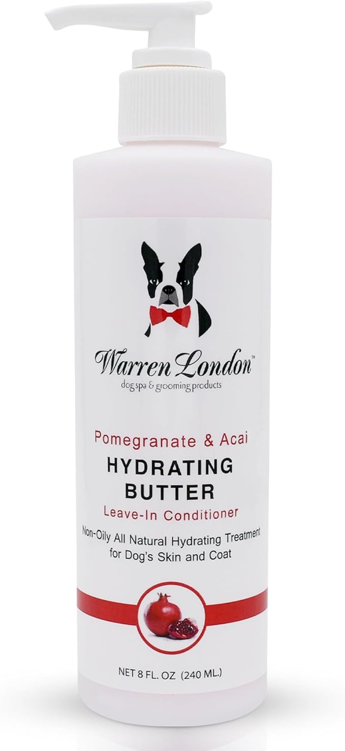 Warren London - Hydrating Butter For Dogs Skin & Coat,8 Oz,Pomegranate & Acai