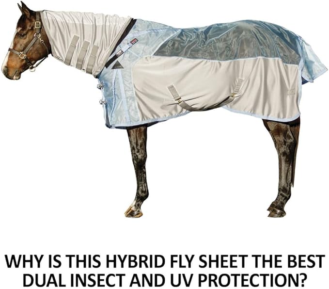 Schneiders Adjusta-Fit Mosquito Mesh Hybrid II Horse Fly Sheets | Ultimate Insect & UV Protection for Equine Comfort