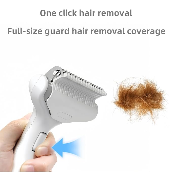 Undercoat Rake for Dogs & Cats, Deshedding Brush for long haired pets,Dog Brush for Shedding with Release Button,Best Cat Undercoat Brush&Deshedding Tool for Grooming