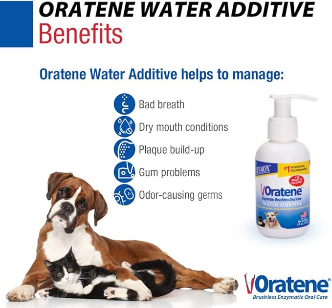 PET King Brands Zymox Oratene Water Additive Enzymatic Brushless Oral Care, 4 Ounces