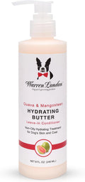 Warren London Hydrating Butter Leave in Pet Conditioner for Dogs | Lotion for Skin and Coat | Aloe Puppy & Dog Conditioner for Hair Detangler, Dry Skin, & Pet Fur Dandruff | Made in USA | Guava 8oz